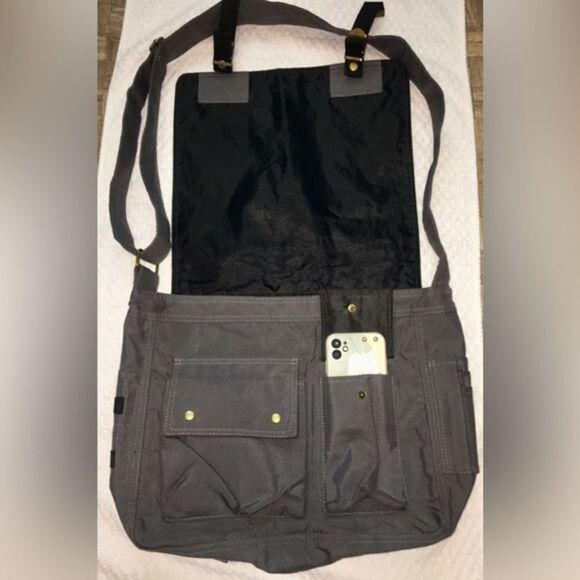 Large Black gray Japanese ANIME BLEACH series crossbody messenger school bag - Picture 3 of 16